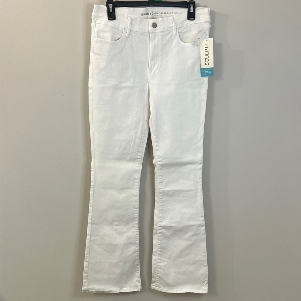 Old Navy Women's White Flare Jeans